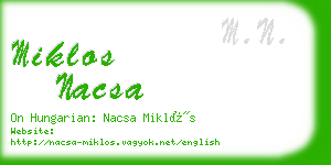 miklos nacsa business card